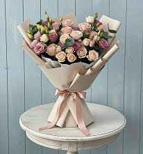 Букет цветов из:  Розы и Лизиантусы #REPLACE_PRED# Летний отдых