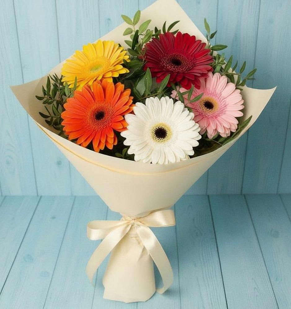 Букет цветов из: Герберы в Летний отдых
