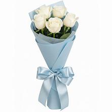 Букет 5 Белых роз Проуд #REPLACE_PRED# Летний отдых