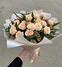Букет Кремовые розы Латте в Летний отдых