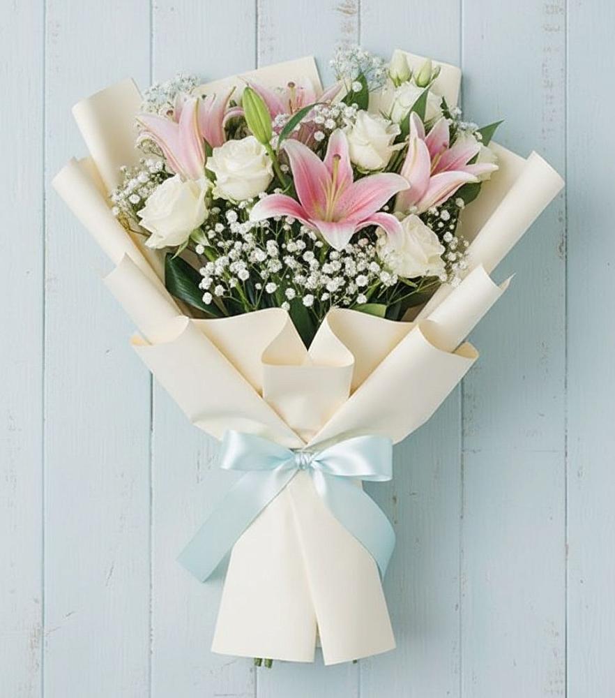 Букет цветов из: Лилии в Летний отдых