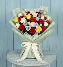 Букет цветов из:  Розы в Летний отдых