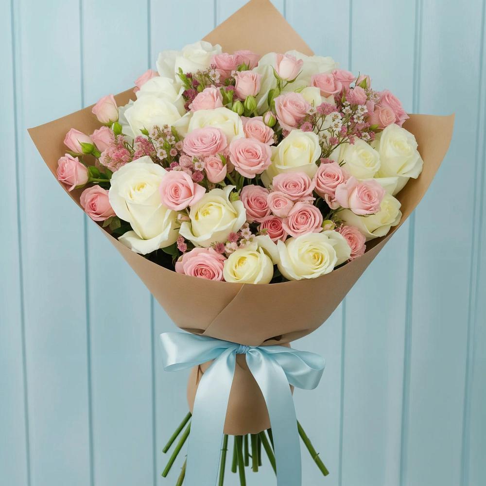 Букет цветов из: Розы в Летний отдых