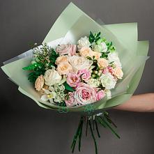 Букет цветов из:  Лизиантусы, Розы и Гвоздики #REPLACE_PRED# Летний отдых