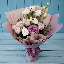 Букет цветов из:  Розы и Лизиантусы #REPLACE_PRED# Летний отдых
