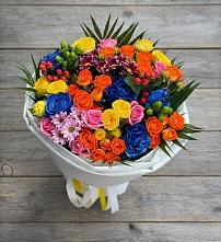 Букет цветов из:  Розы и Хризантемы в Летний отдых