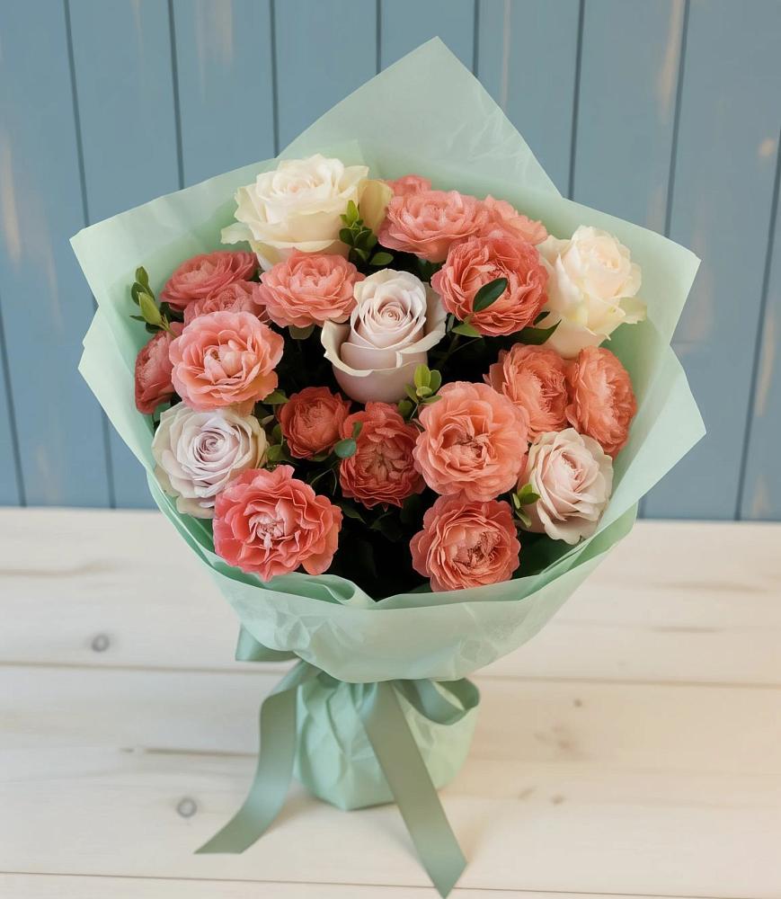 Букет цветов из: Розы в Летний отдых