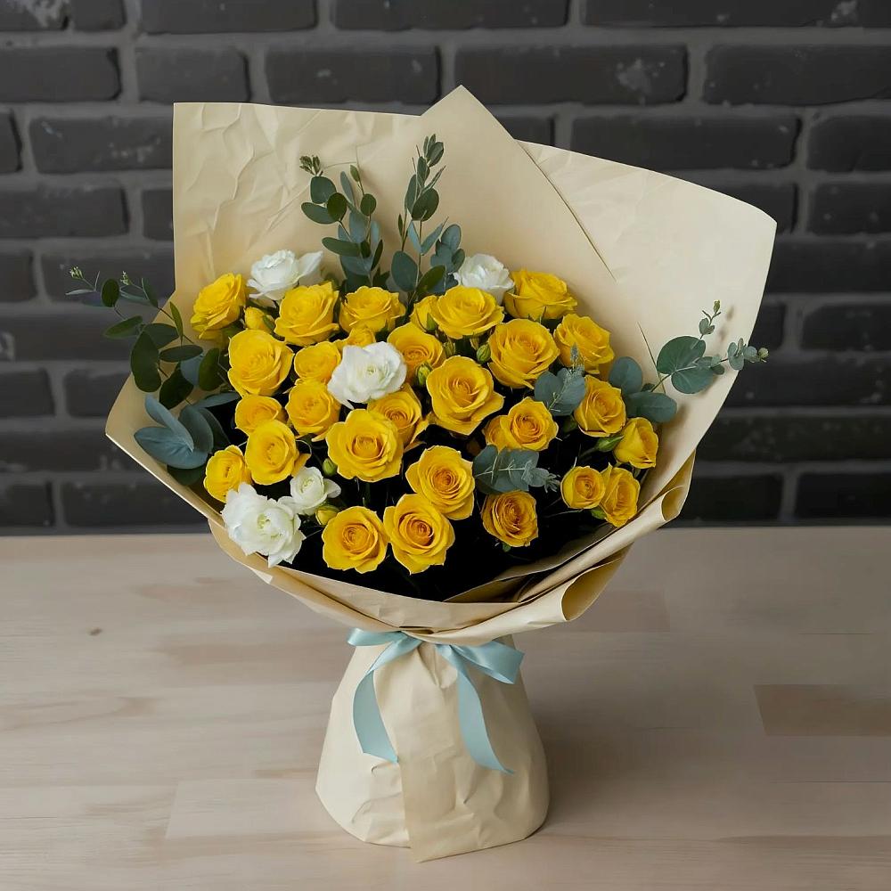 Букет цветов из: Розы в Летний отдых