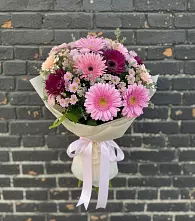 Букет цветов из:  Герберы и Хризантемы в Летний отдых
