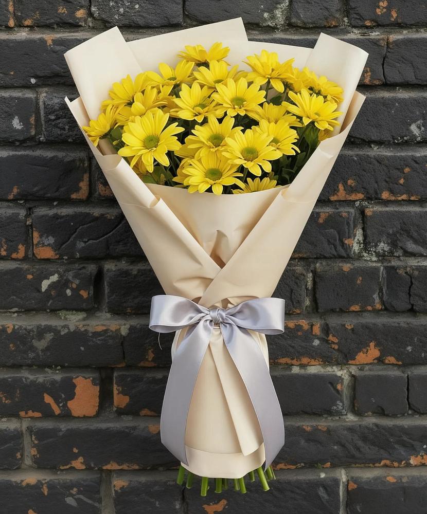 Букет цветов из: Хризантемы в Летний отдых